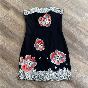French Connection sequin floral dress size 0